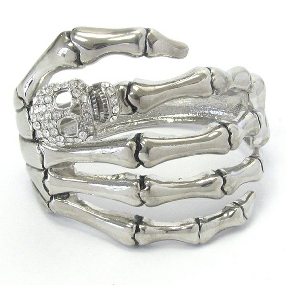 sadexfashion Jewelry - Crystal skull and skeleton bracelet